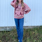 Cozy Horses Sweater *Mauve