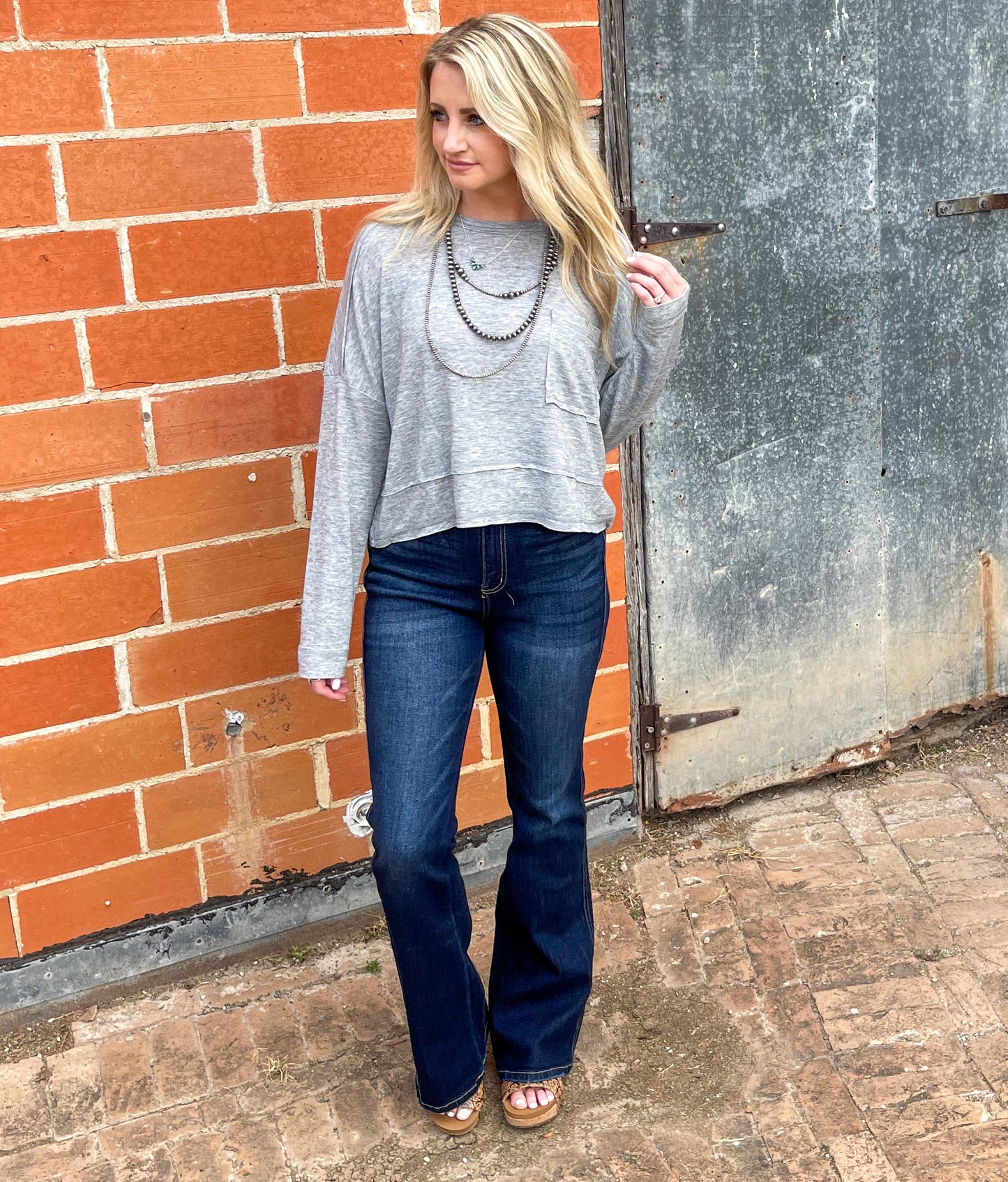 The Maisy Top *Grey