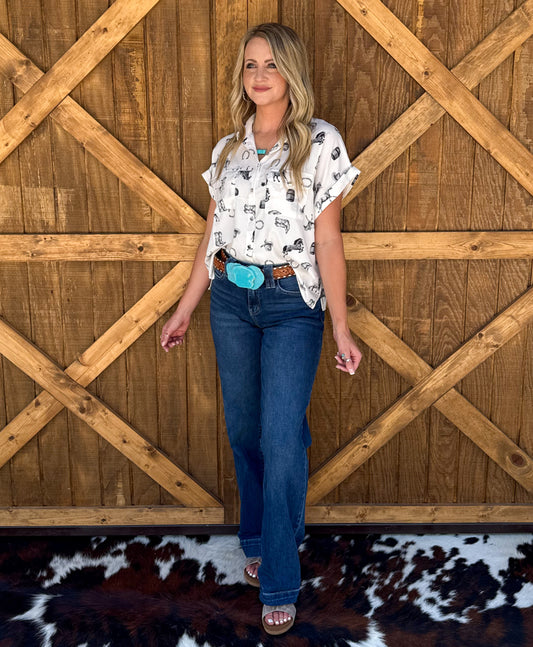Ranchy Button-Up Top