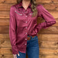 Cowgirl Satin Pearl Snap *Berry