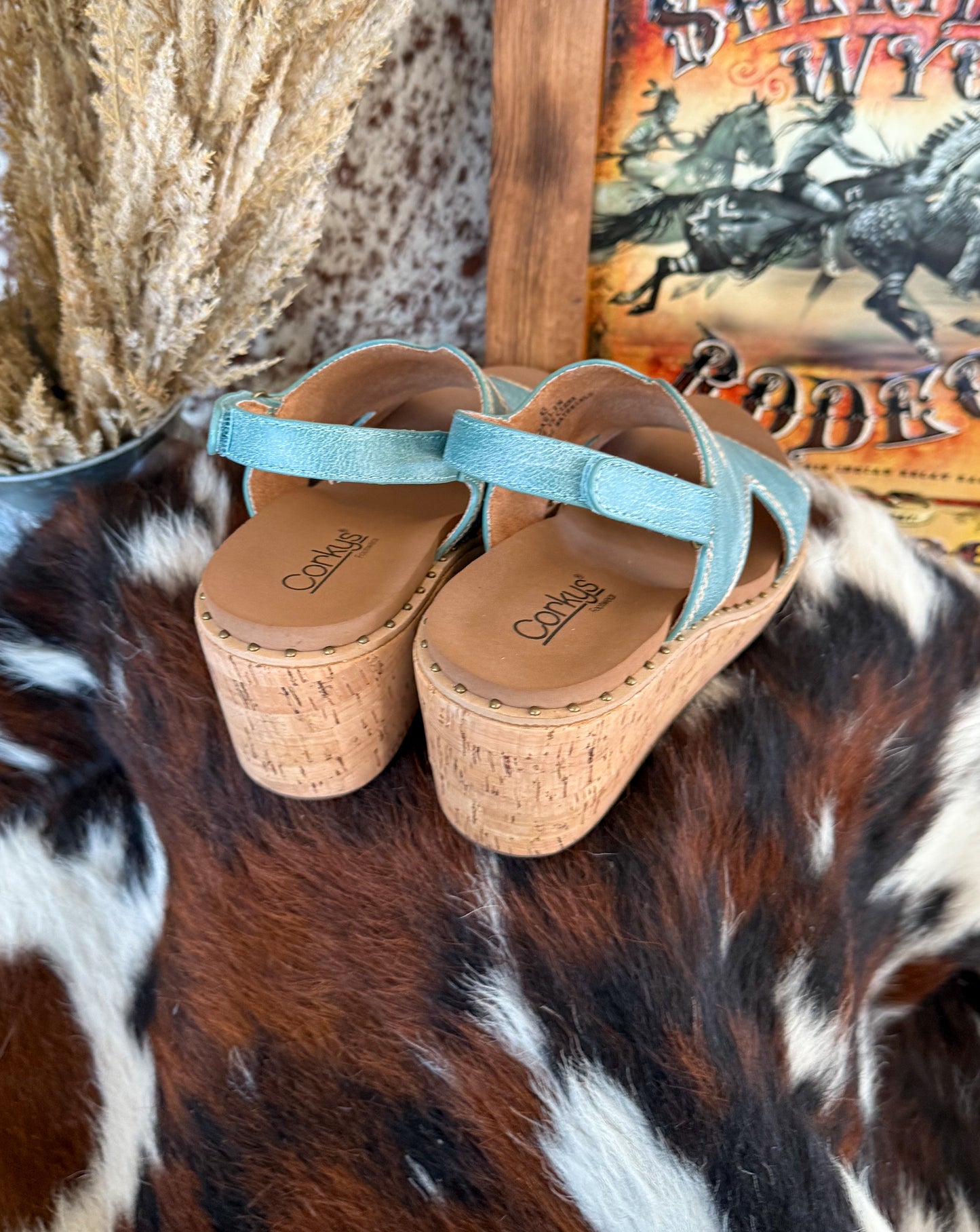 Darlin’ Corkys Wedges *Turquoise