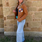 Rusty Aztec Knit Cardigan