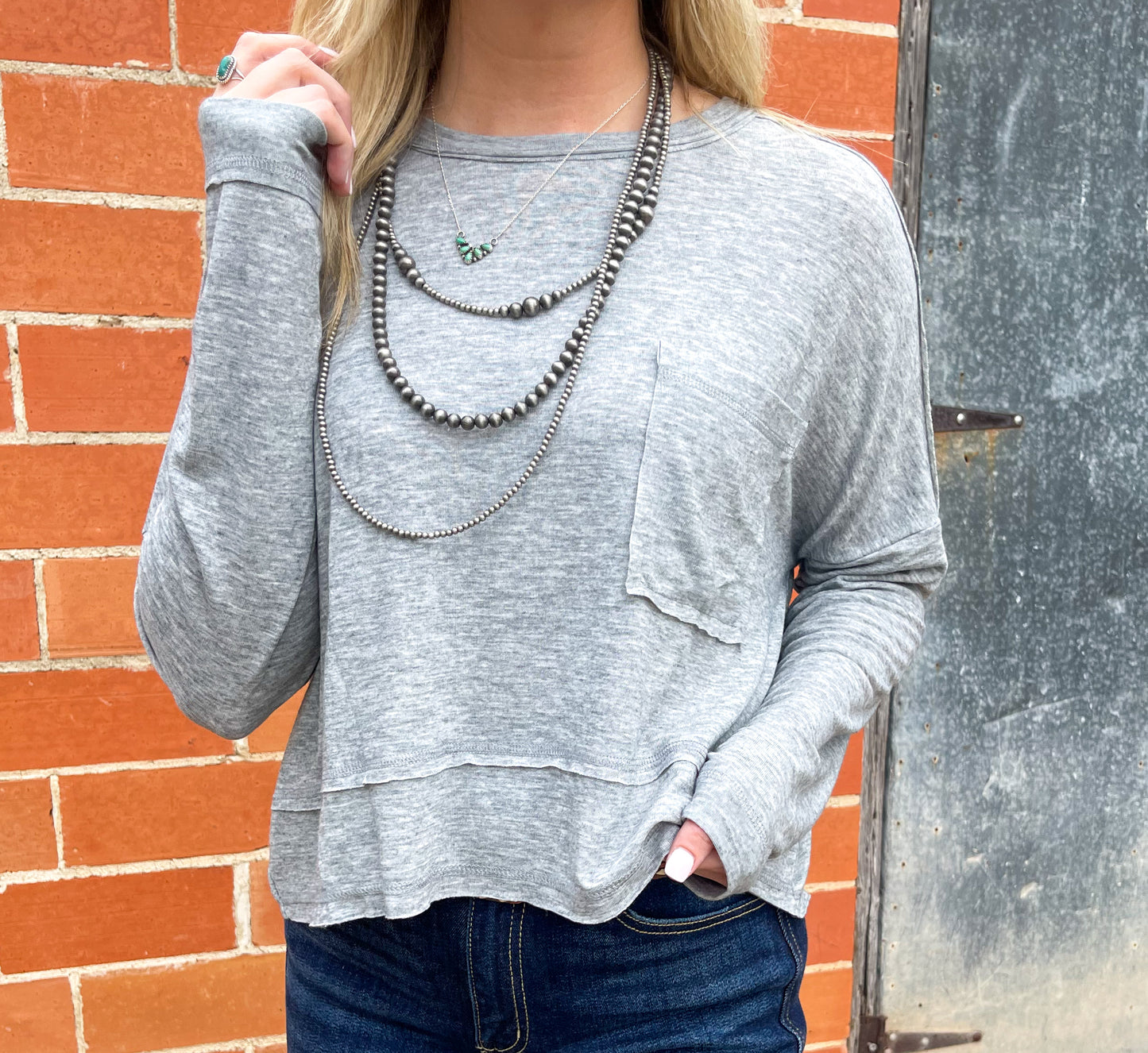 The Maisy Top *Grey