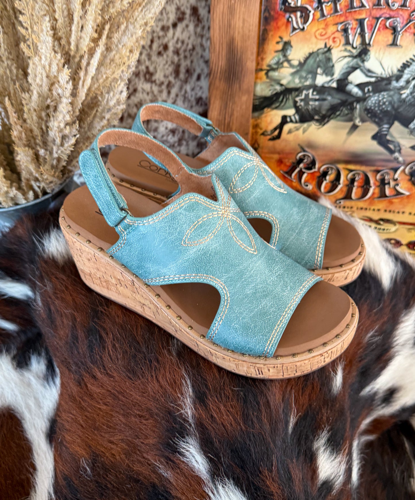 Darlin’ Corkys Wedges *Turquoise