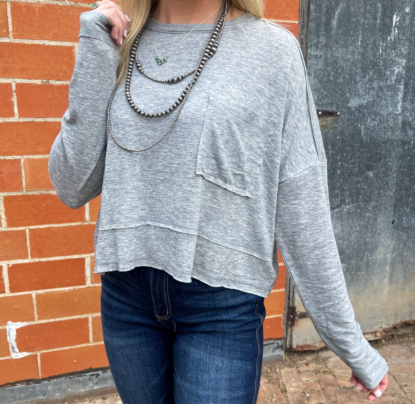 The Maisy Top *Grey