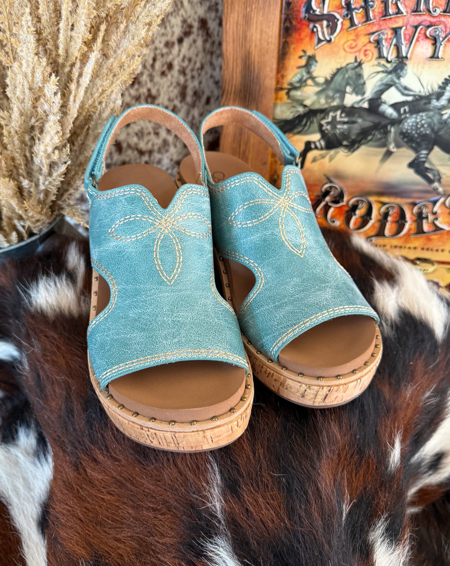 Darlin’ Corkys Wedges *Turquoise