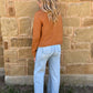 Rusty Aztec Knit Cardigan
