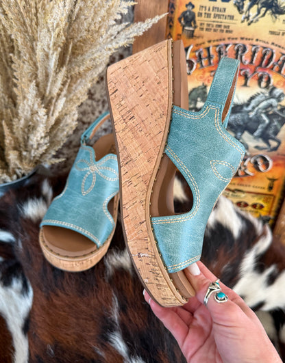 Darlin’ Corkys Wedges *Turquoise