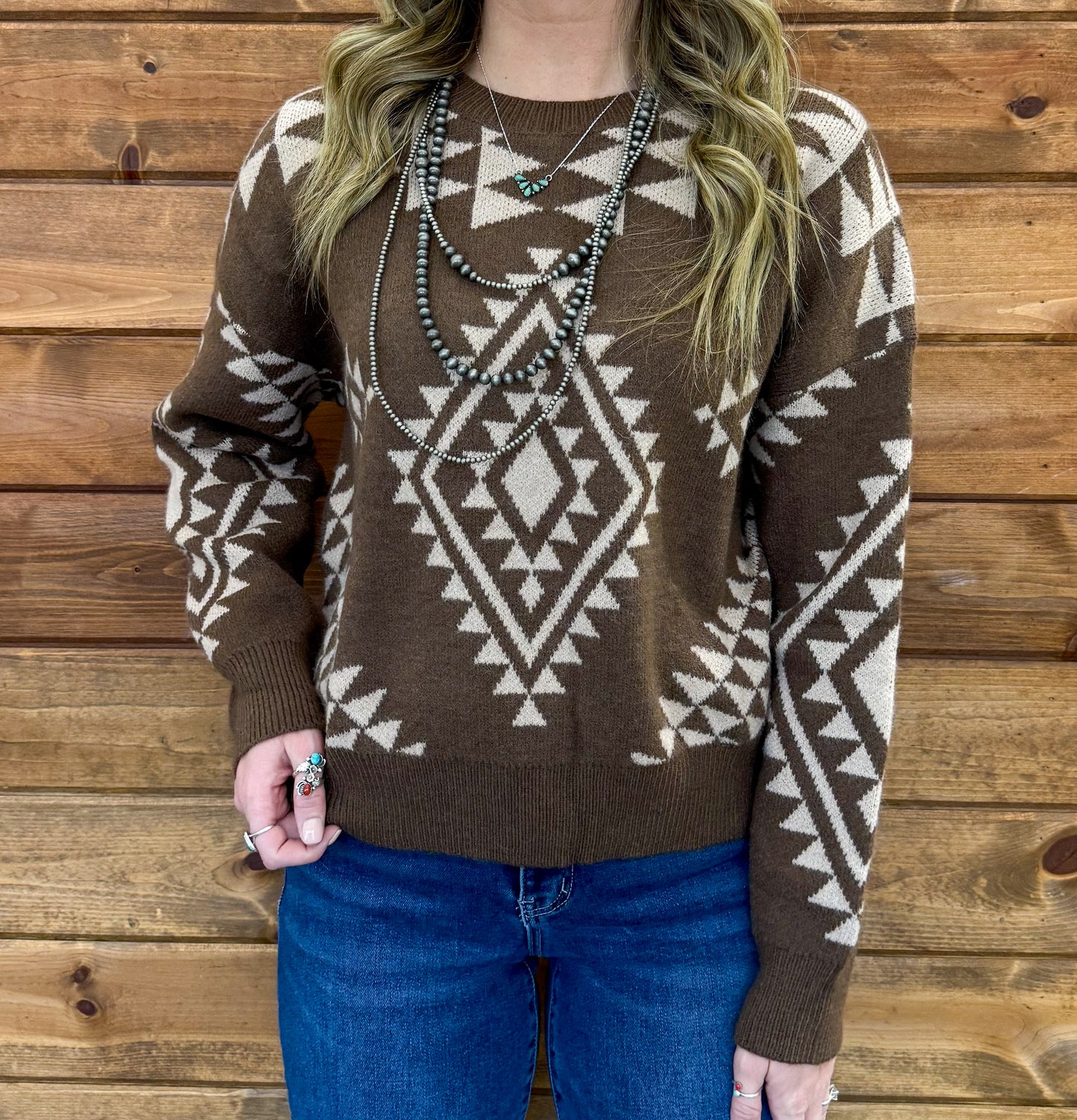 Southern Aztec Sweater *Mocha