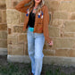 Rusty Aztec Knit Cardigan