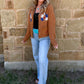 Rusty Aztec Knit Cardigan