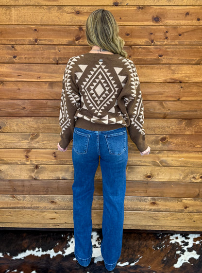 Southern Aztec Sweater *Mocha