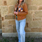 Rusty Aztec Knit Cardigan