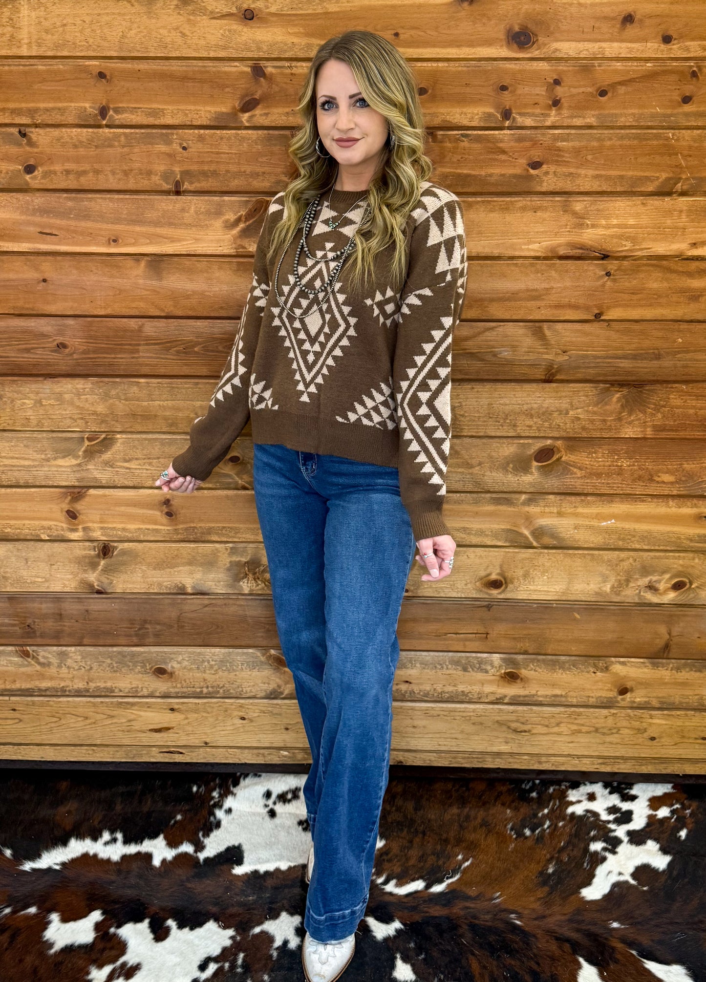 Southern Aztec Sweater *Mocha
