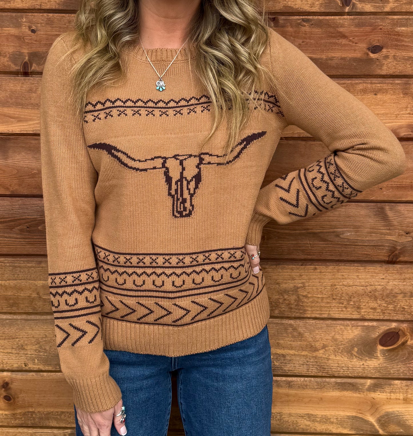 Longhorn Sweater *Tan