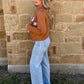 Rusty Aztec Knit Cardigan