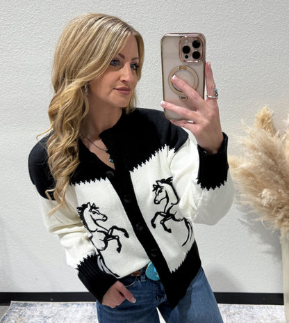 The Horses Cardigan