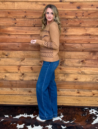 Longhorn Sweater *Tan