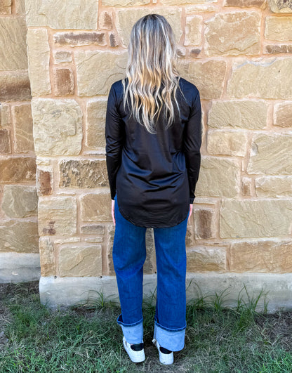 Swanky Leather Long Sleeve *Midnight