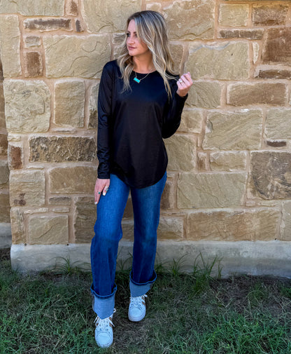 Swanky Leather Long Sleeve *Midnight