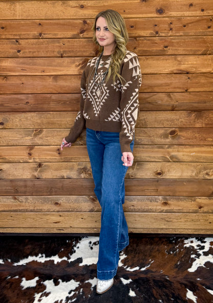 Southern Aztec Sweater *Mocha