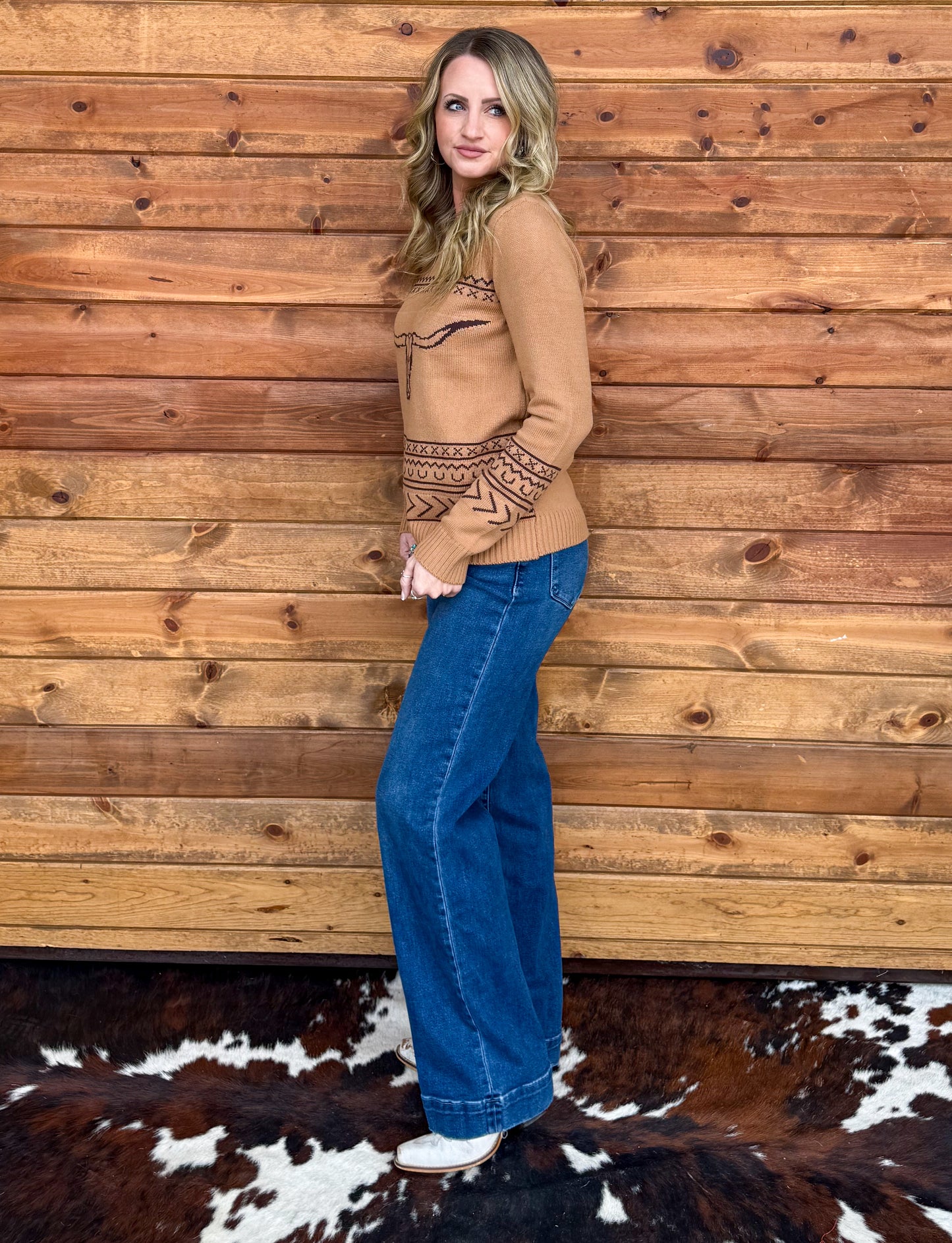 Longhorn Sweater *Tan