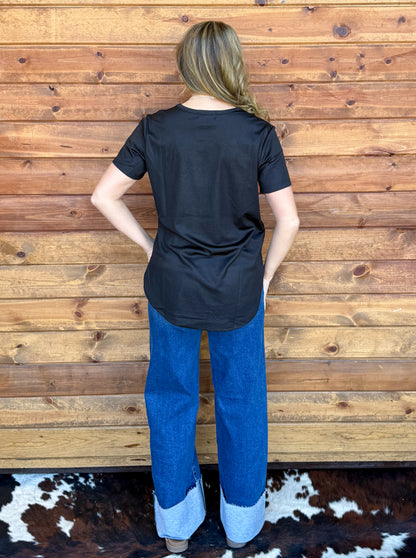 Swanky Leather Top *Midnight