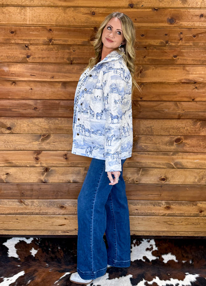 Western Toile Quilted Jacket
