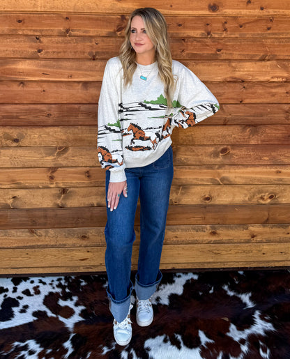 Wild & Free Horses Sweatshirt