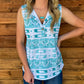 Turquoise Aztec Tank