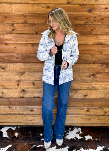 Western Toile Quilted Jacket