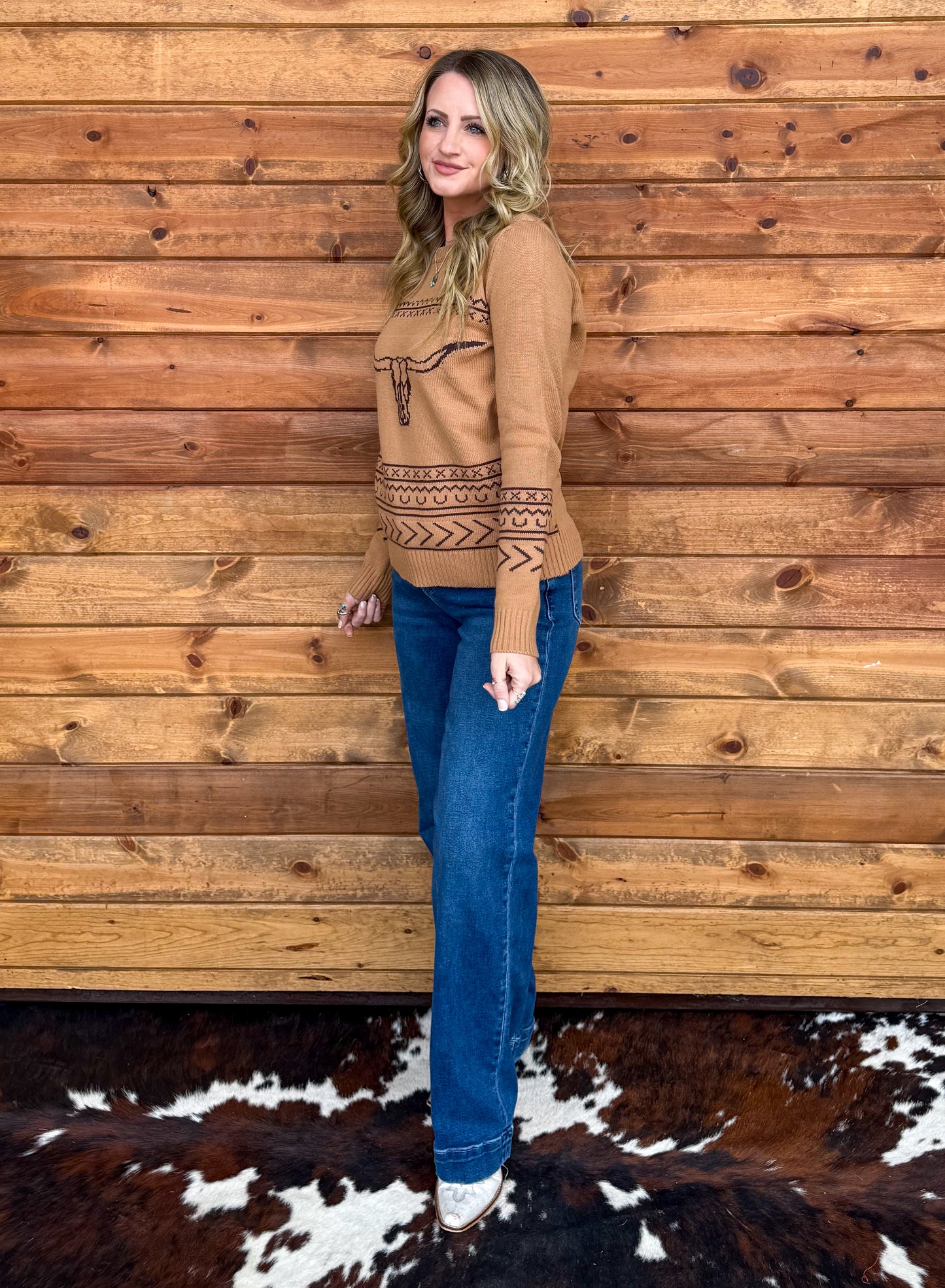 Longhorn Sweater *Tan