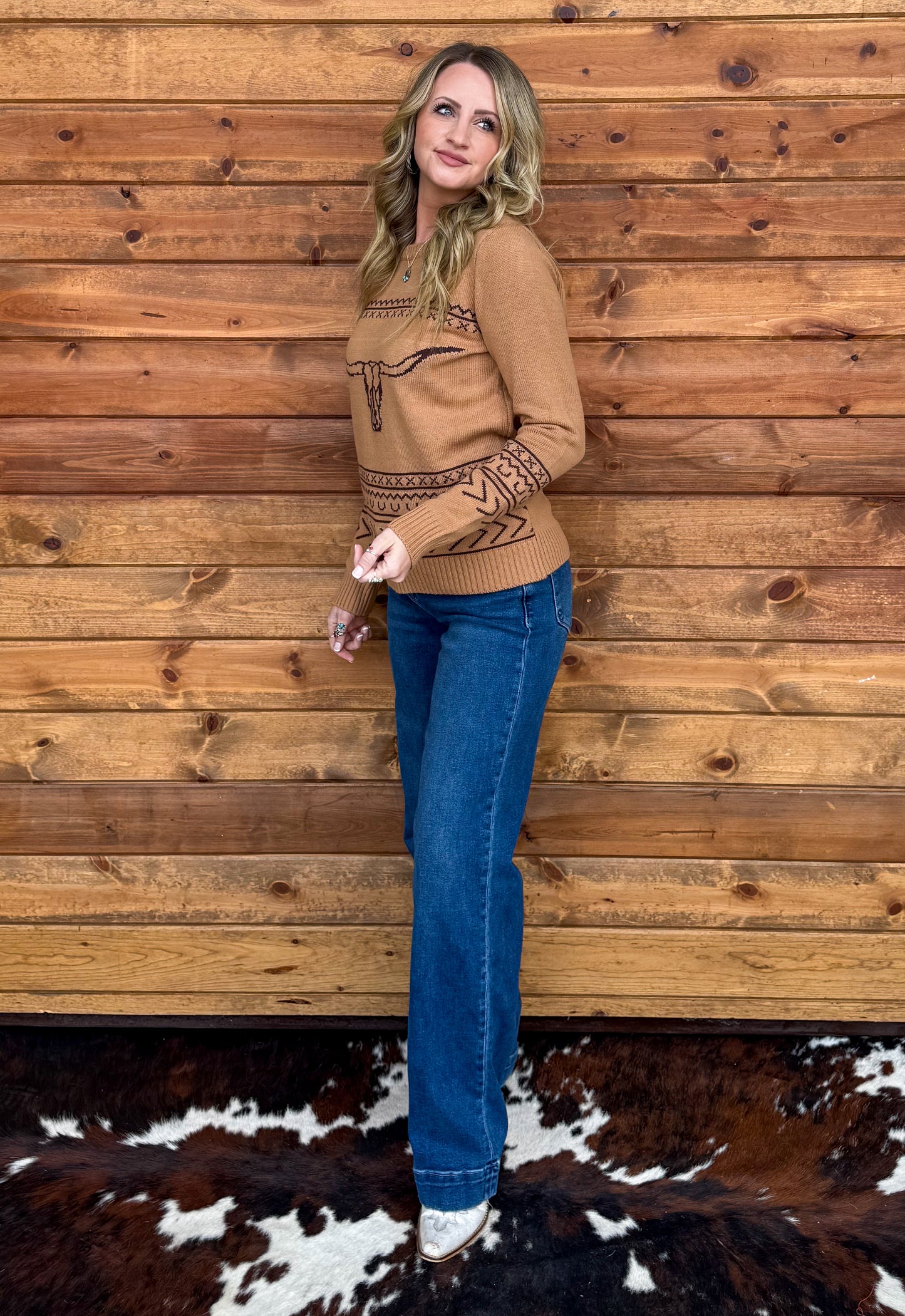 Longhorn Sweater *Tan
