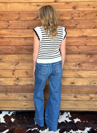 The Ruffled Striped Top