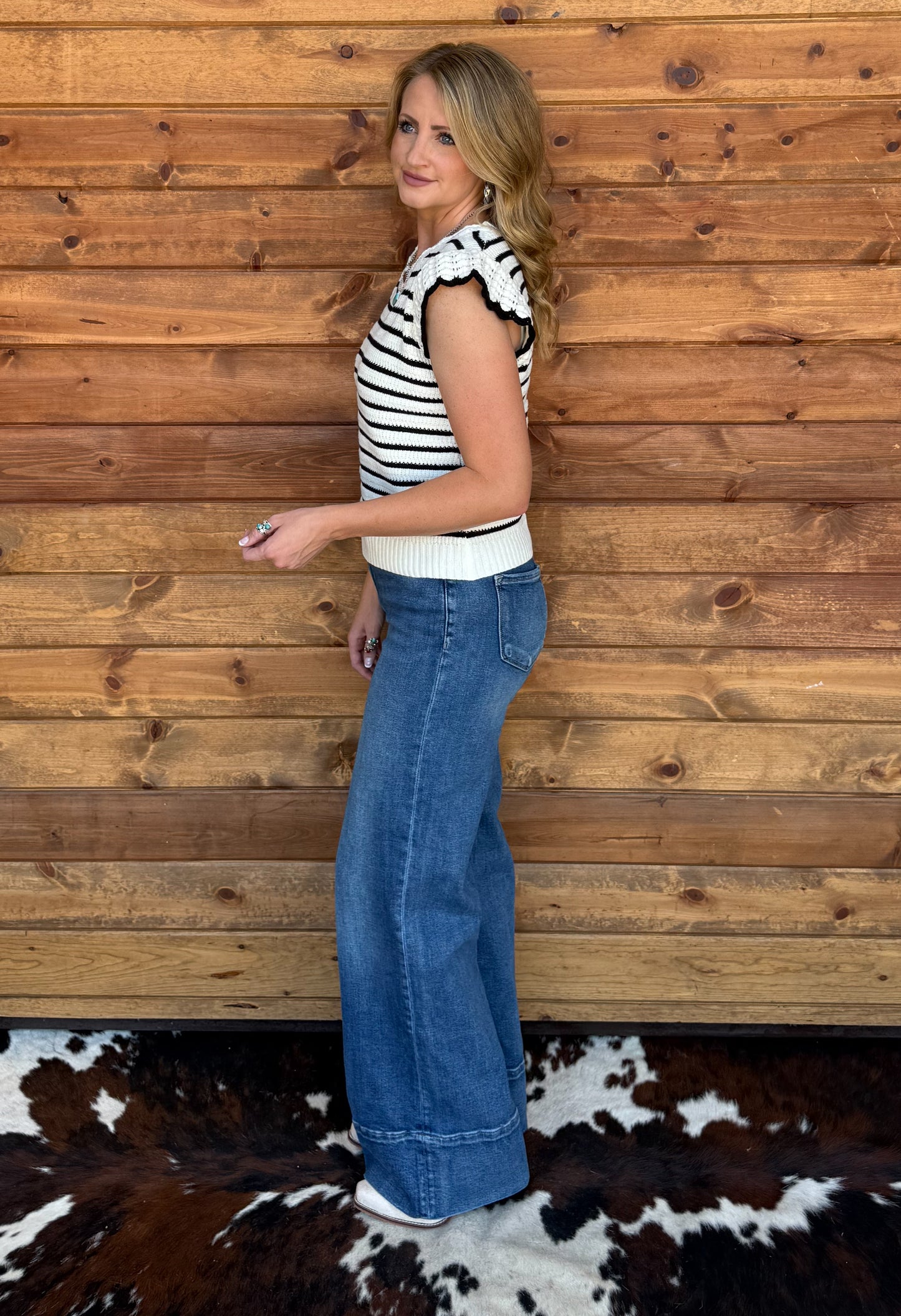 The Ruffled Striped Top