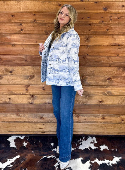 Western Toile Quilted Jacket
