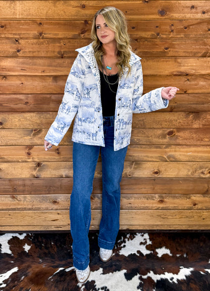 Western Toile Quilted Jacket