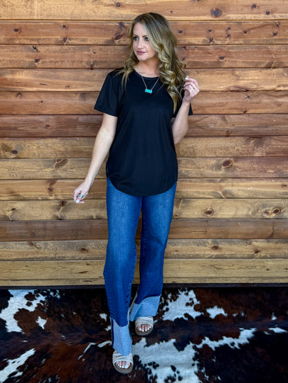 Swanky Leather Top *Midnight