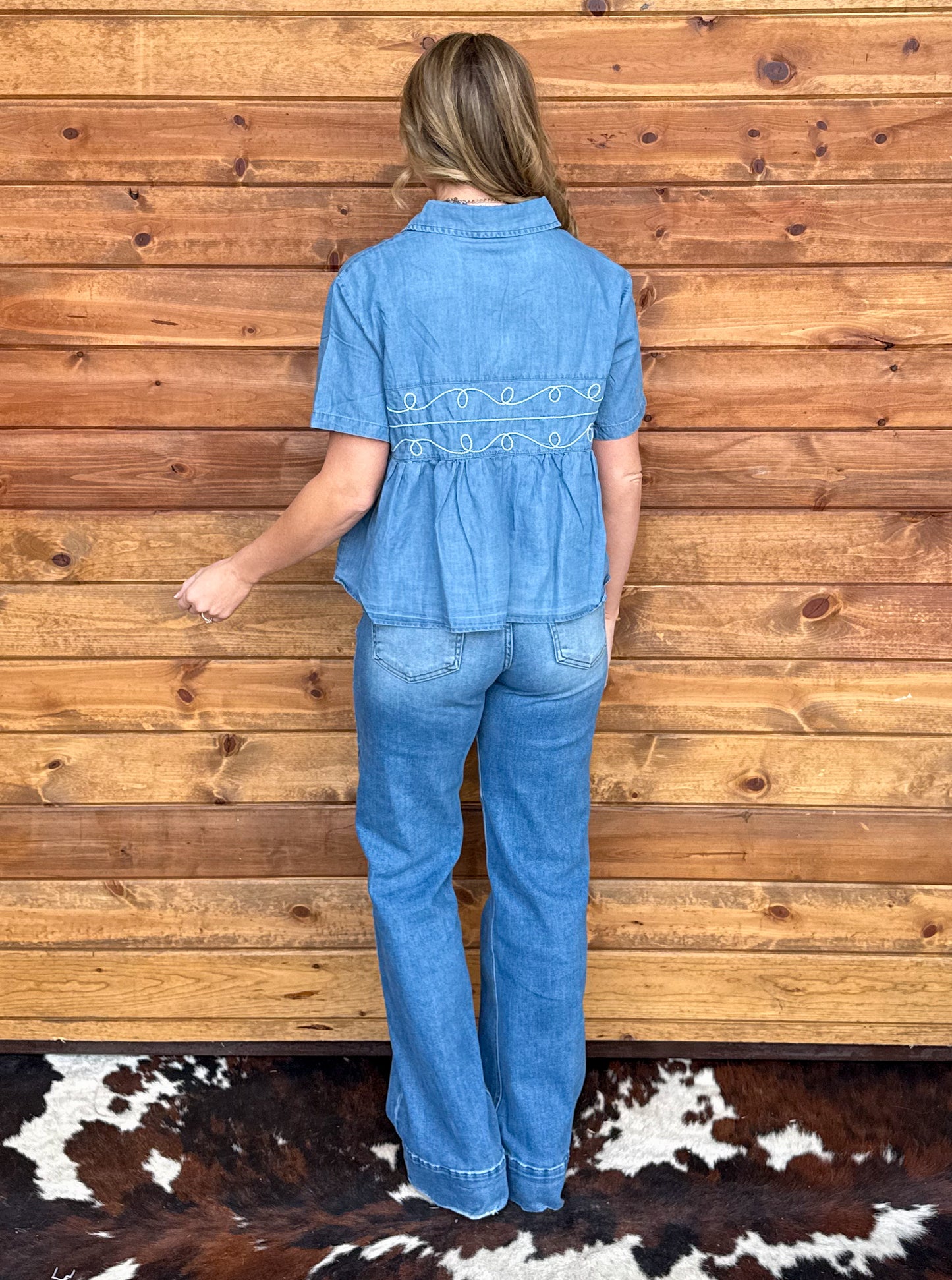 Loopty Lou Blouse *Denim