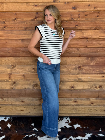 The Ruffled Striped Top