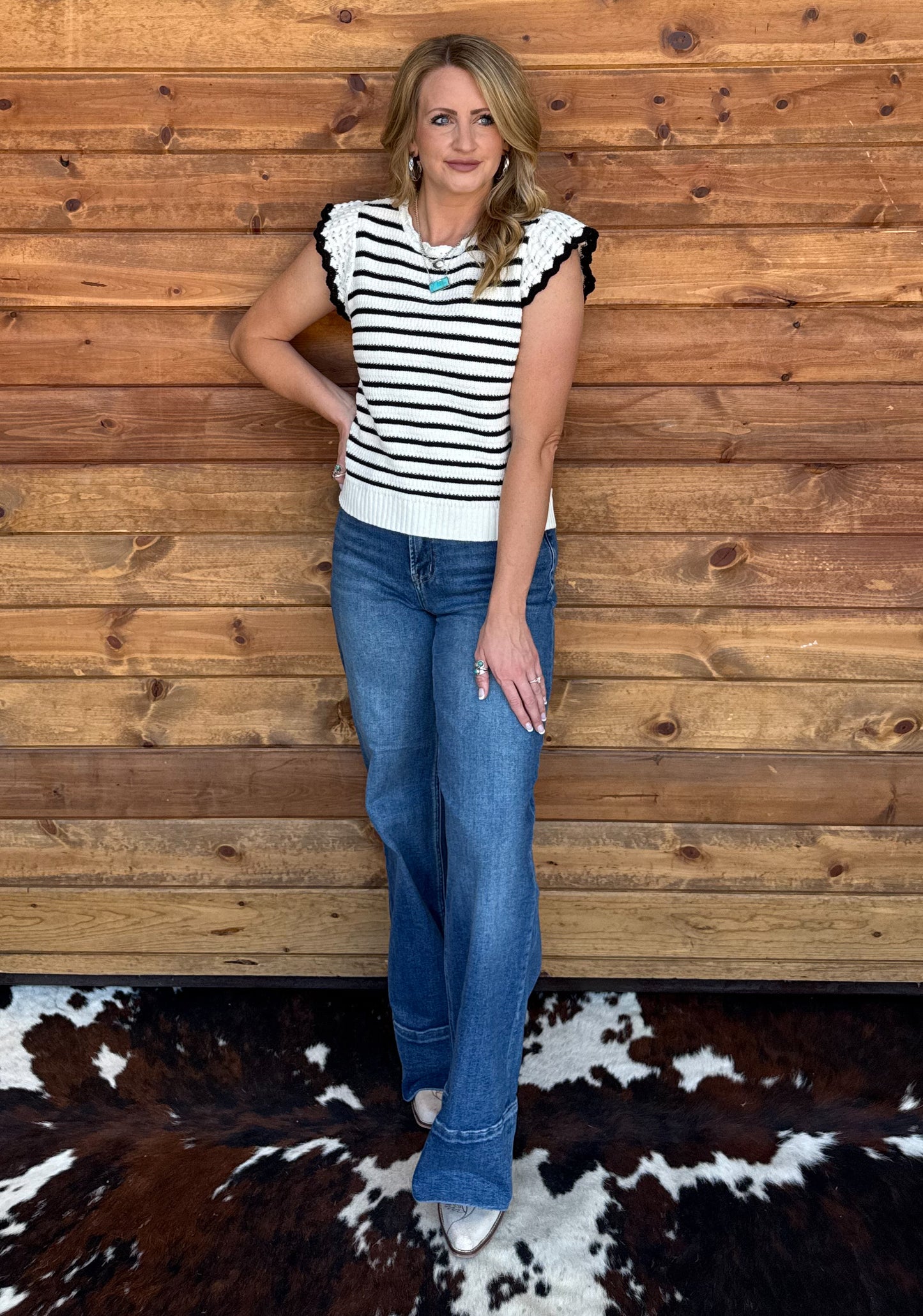 The Ruffled Striped Top