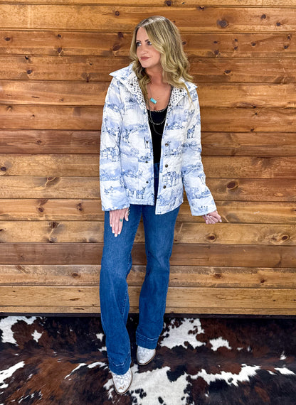 Western Toile Quilted Jacket