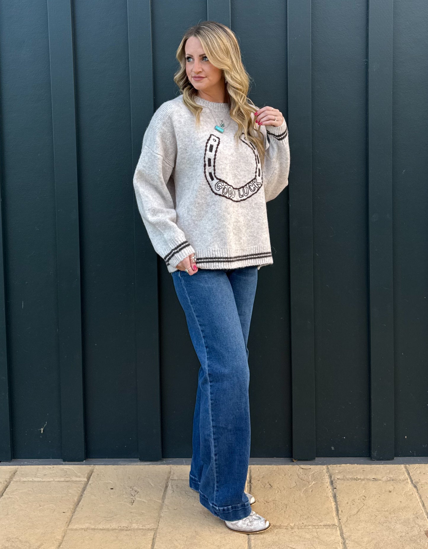 Good Luck Horseshoe Sweater