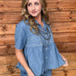 Loopty Lou Blouse *Denim