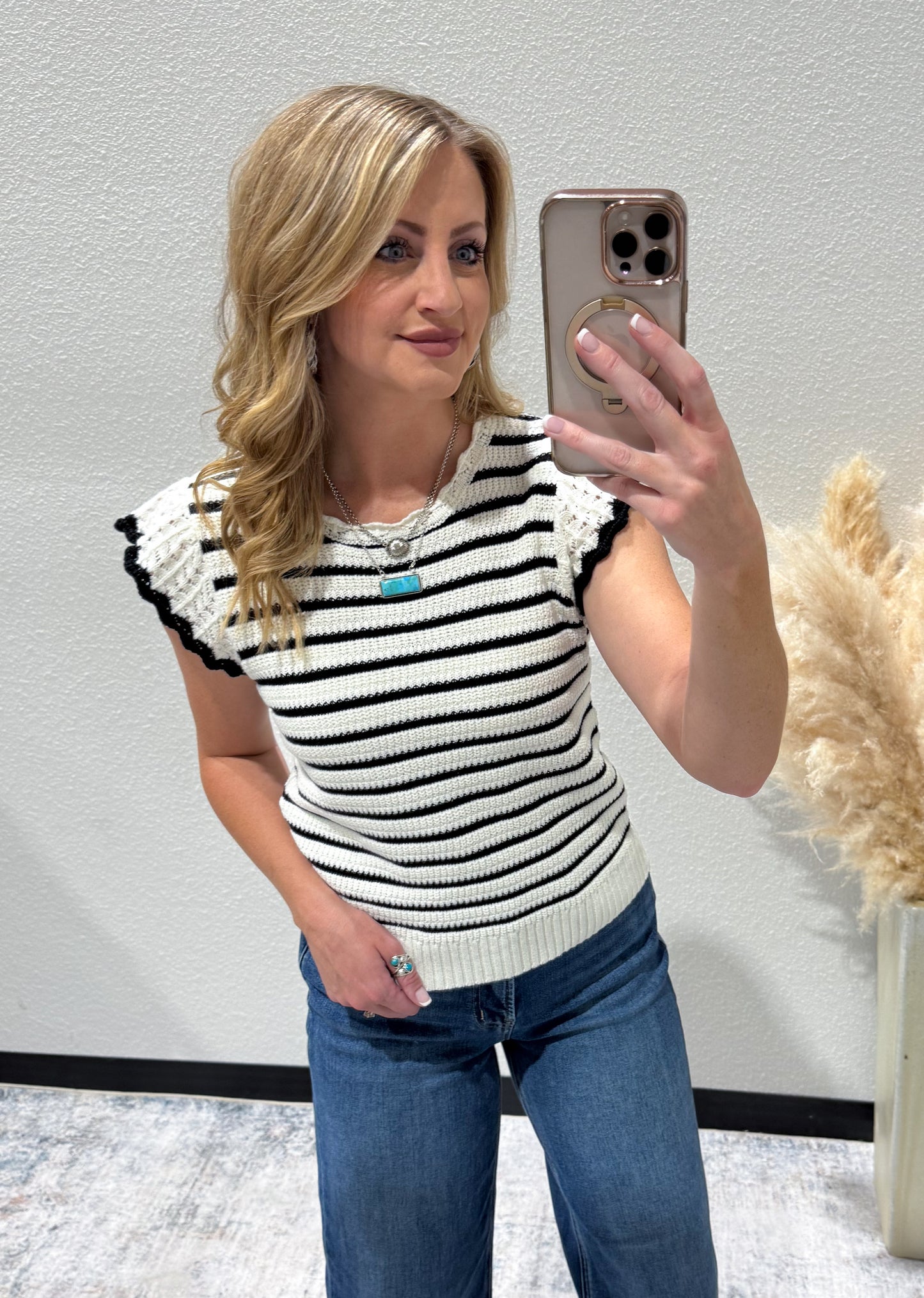 The Ruffled Striped Top