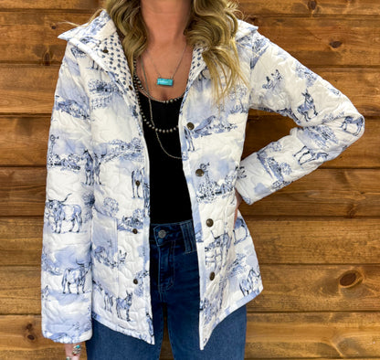 Western Toile Quilted Jacket