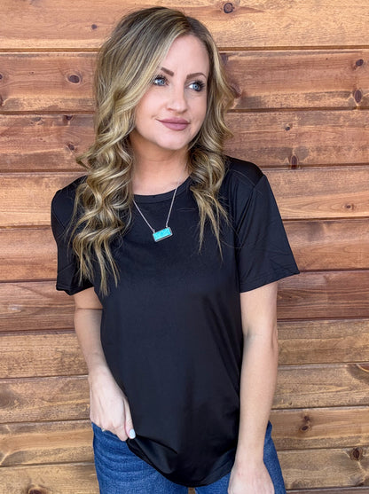 Swanky Leather Top *Midnight