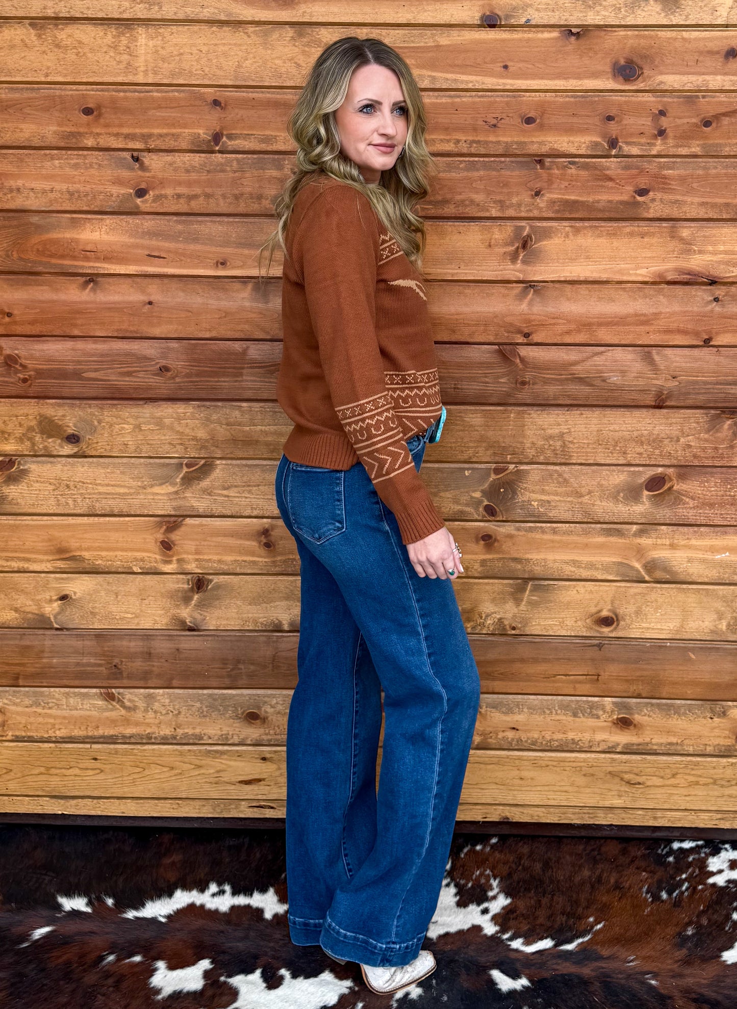 Longhorn Sweater *Cinnamon