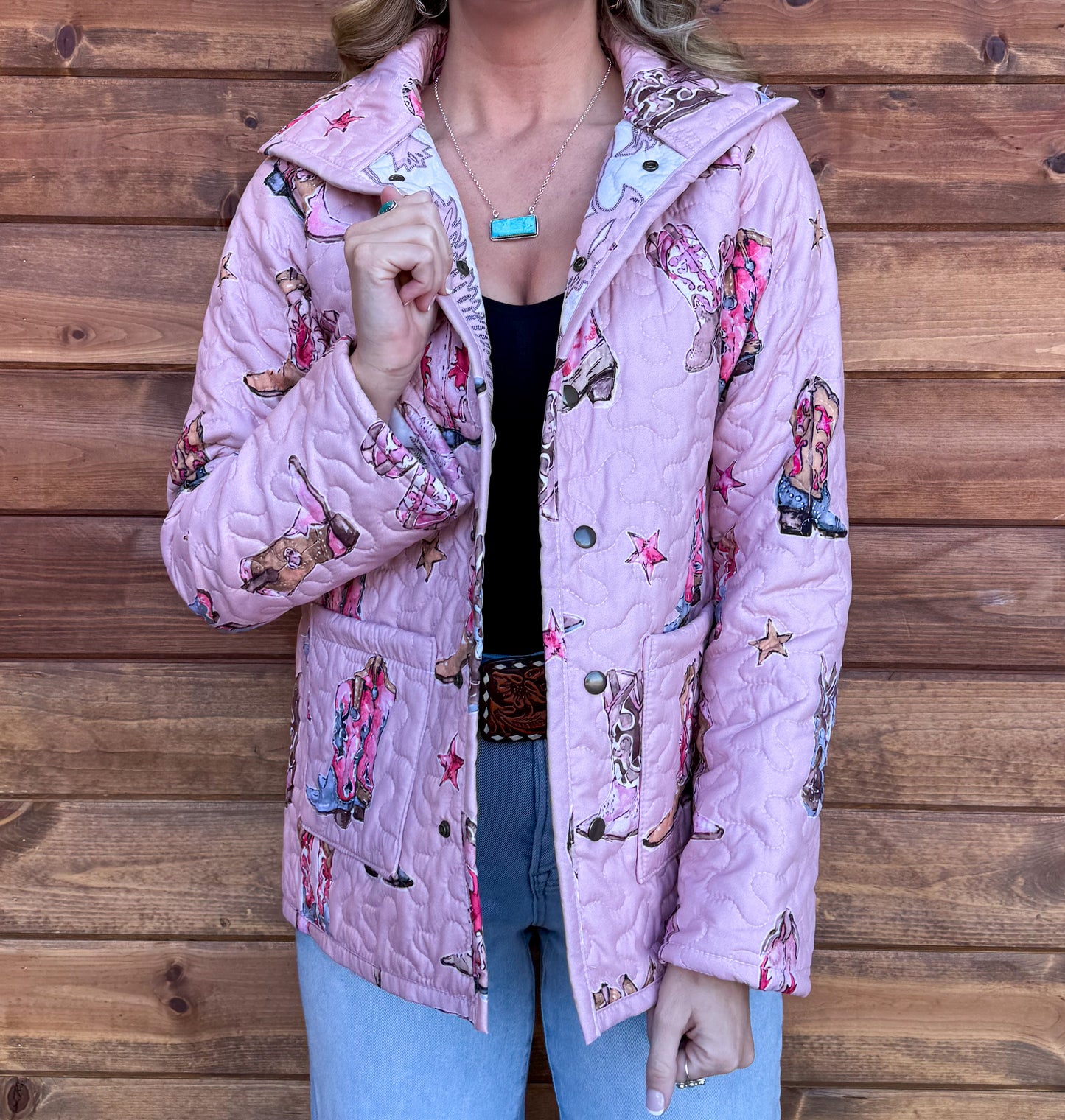 Cowgirl Boots Quilted Jacket