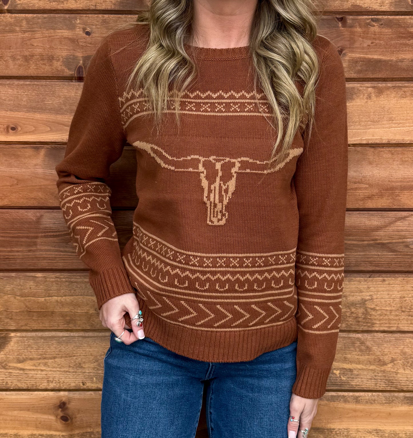 Longhorn Sweater *Cinnamon